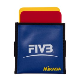 Mikasa VK Volleyball Warning Card (Referee), Yellow/Red