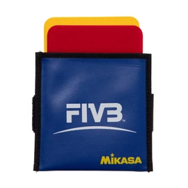 Mikasa VK Volleyball Warning Card (Referee), Yellow/Red