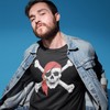 shop4ever Pirate Skull & Crossbones T-Shirt Pirate Flag Shirts XX-LargeBlack
