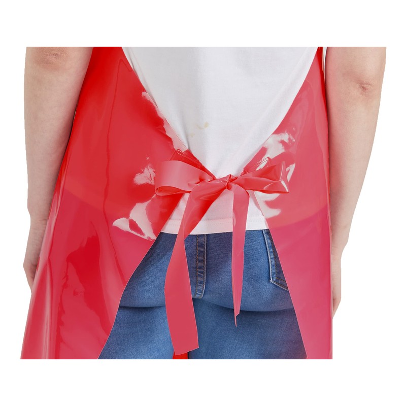 Nanxson Apron TPU Waterproof Neck shoulder Adjustable Thin Hook Transparent
