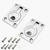 JY-MARINE Square Flush Pull Ring Handles,Recessed Boat Hatch Latch Cabinet