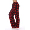 Just Love 6286-1X Women's Plush Pajama Pants - Red/Black
