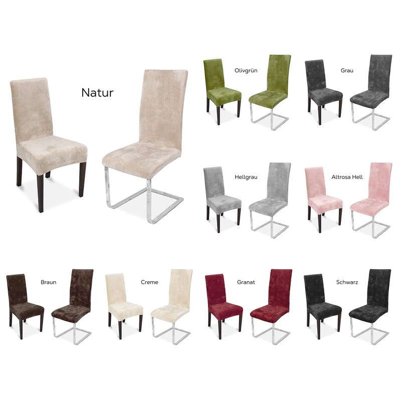 Maya Velvet Mirofaser Chair Cover Elastic Stretch Cover Bi-Elastic Choice