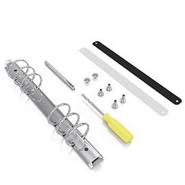 Stationery.Life Ring Binder Mechanism Replacement Kit for Personal Organizers Planners 6 Rings (Silver, A5)