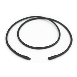 Glory Qin 2mm Black Wax Wire Leather Cord Chain Stainless Steel Rice Clasps Necklace Rope Chain 16 TO 28 Inch (18 Inches)