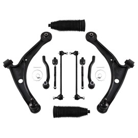 FUTAINEW Front 10pcs Suspension Kit for Acura MDX 2006, Honda Pilot 2006-2008, 2 Lower Control Arms 4 Outer & Inner Tie Rods 2 Sway Bar End Links 2 Boots Replacement, Suspension OEM Factory Part