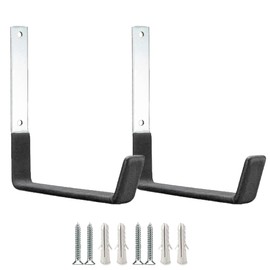 2 Pack Utility Hooks, Wall Mounting Garage Storage Hooks Heavy Duty Garden Tool Hanger with Padded for Ladders Bicycles Hoses - 19 x 19.5cm