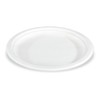 VEPATIM 50 Round Sugar Cane Plates Diameter 23 cm White