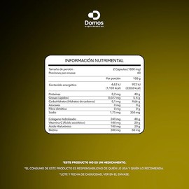 Suplementos Domos - Colágeno Ultra + Ácido Hialuronico + Biotina 120 Cápulas