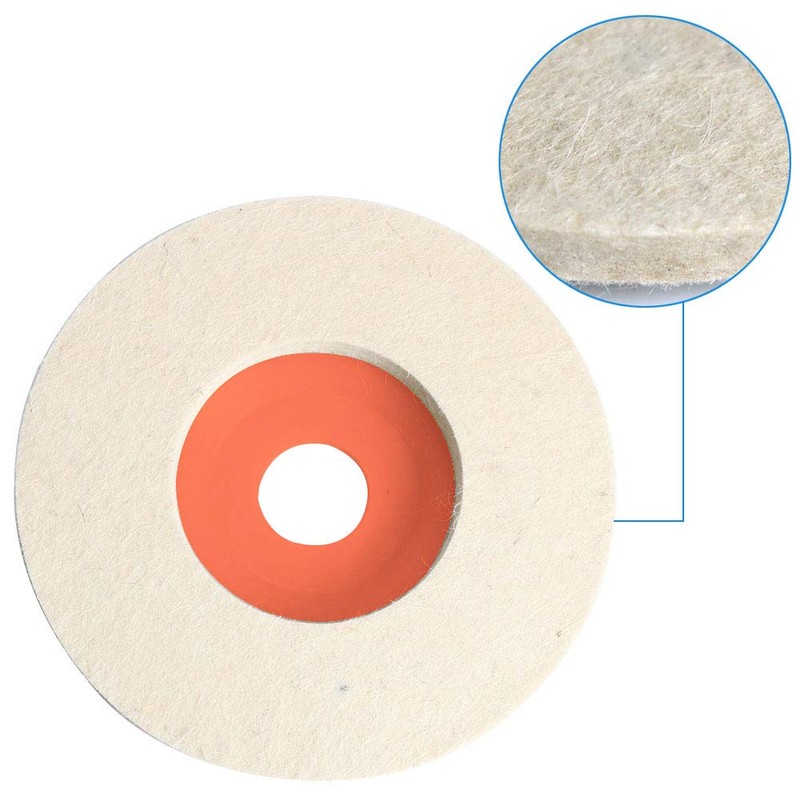4.5" x 7/8" Inch Wool Felt Disc Polishing Buffing Wheel