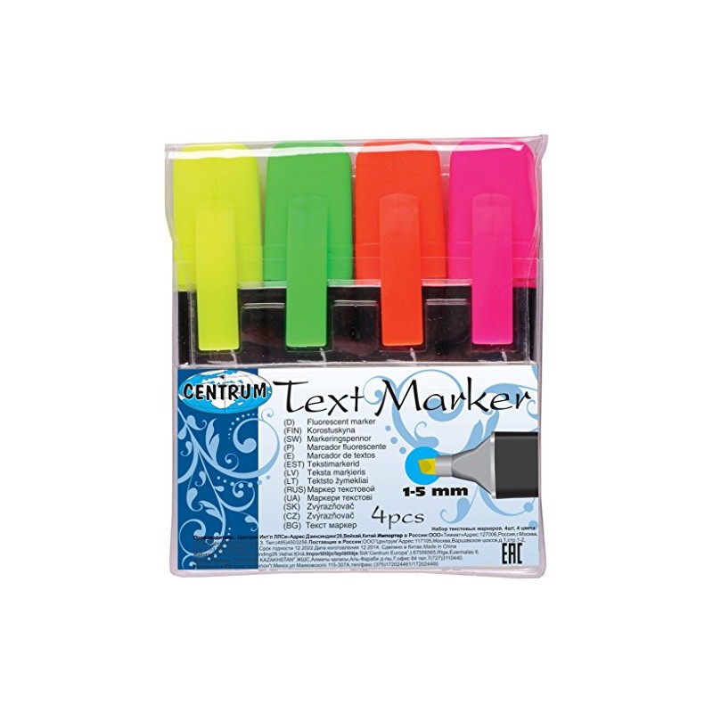 CENTRUM Text Marker Highlighter (Set of 4)
