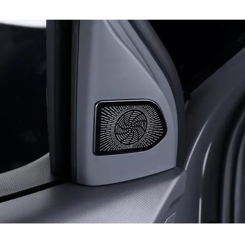 FUEISOF Stainless Steel A-pillar Audio Speaker Frame Cover for Kia