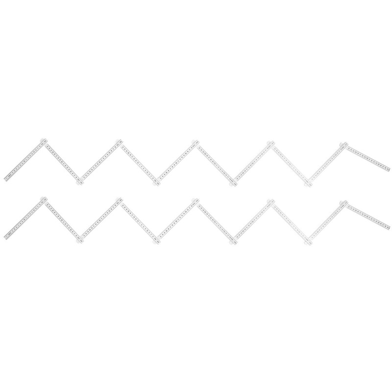 2 piezas 2 m regla de carpintero plegable ligero compacto