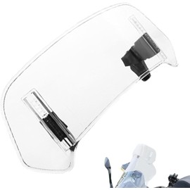 LimCryspp Motorcycle Windshield Extender Small Windshield Extender Block, Adjustable Clip Windshield Extender Universal Suitable for Most Motorcycles (White)