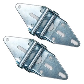 2 Packs Garage Door Hinges #4 with Galvanized Finish - Heavy Duty 14 Gauge Steel, Suitable for Residential/Light Commercial Garage Door Replacement