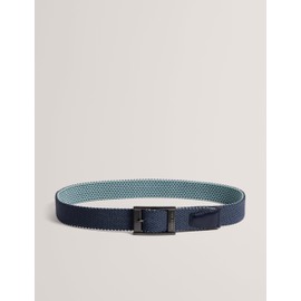 Ted Baker London Men's COLUMMM Reversible Elastic Belt, Navy, L/XL
