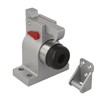 MS Beschläge Door Stop with Catch Hook Solid Rubber Buffer