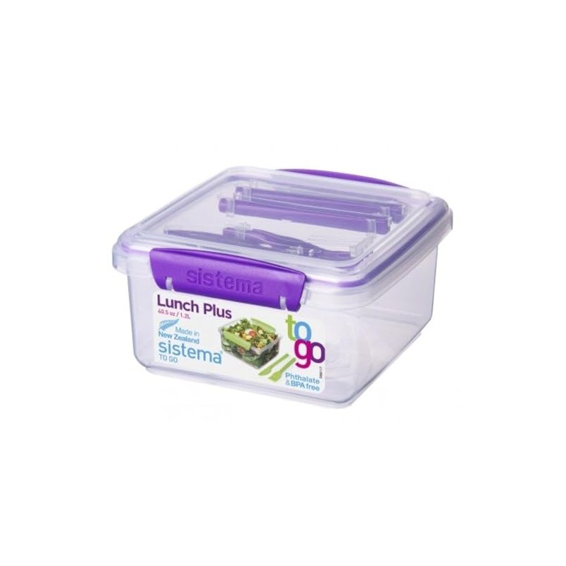 Locking Lunch System – Blue, Green, Purple or Pink (1.2L)