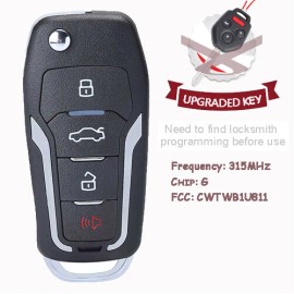 keyecu Upgraded Flip Remote Key for Subaru Forester Impreza Legacy WRX CWTWB1U811 -G