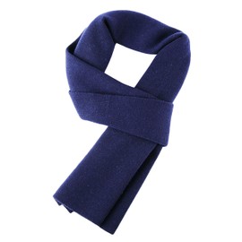 WANYING Winter Autumn Men's Knitted Scarf Wool Knitted Scarf Warm Soft Simple Chic Gentleman - 180 x 30 cm Plain, darkblue