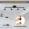 Ascher 4-Light LED Track Lighting Kit, Flexibly Rotatable Light Heads,
