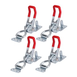 Tofficu 4PCS Adjustable Vertical Toggle Clamps Heavy Duty Iron Latch for Cabinet Box Door Installation Quick Release Hold Down Tool for Home Office Factory Use Silver