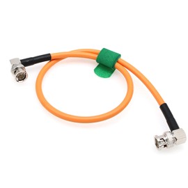 HangTon 12G 4K SDI UHD Coaxial Video Cable Right Angle Connector BNC for Blackmagic Sony FS7 FX9 FX6 RED ARRI Camera Monitor 5M