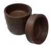 Brown Rubber Castor Cups 37mm Protect Wooden, Laminate, Tiled Floors