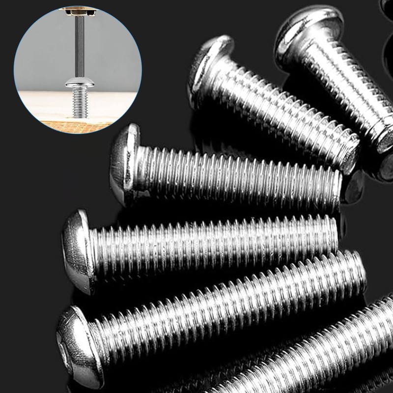 M3 Screws Set, M3 x 10 mm Rounded Head Screws