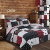 Cozy Line Home Fashions Red Patchwork Quilt Bedding Set (Moose,