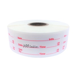 500 Pcs Food Labels, 1 x 2 Inch Date Labels, Removable Freezer Labels for Food Storage Containers, Easy to Write On