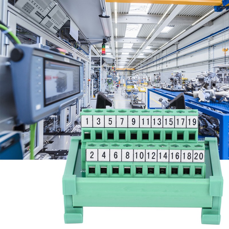 Terminal Block Connector PLC Module IDC-20P 35mm DIN Rail Wiring