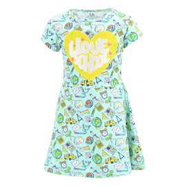 Unique Baby Vestido de patinadora para niñas Love School Back to School, Love School, 5 Años
