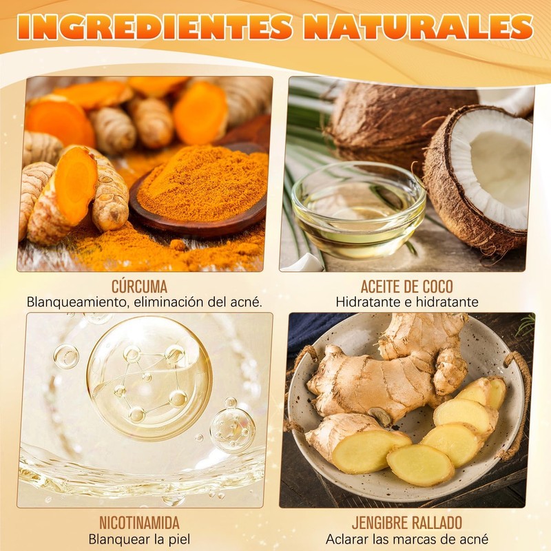 2PCS Leche Limpiadora Facial De Cúrcuma (100ML/Botella)
