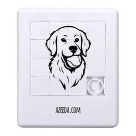 Azeeda 'Golden Retriever Dog With A Tennis Ball' Sliding Puzzle (PZ00039243)