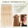 Elailite Clip-In Real Hair Extensions, #18P613 Ash Blonde Mix Bleach