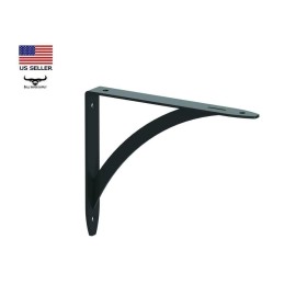 Designer's Image PAIR (2-pieces) Black 7" Elegante Shelf / Countertop Steel L Bracket