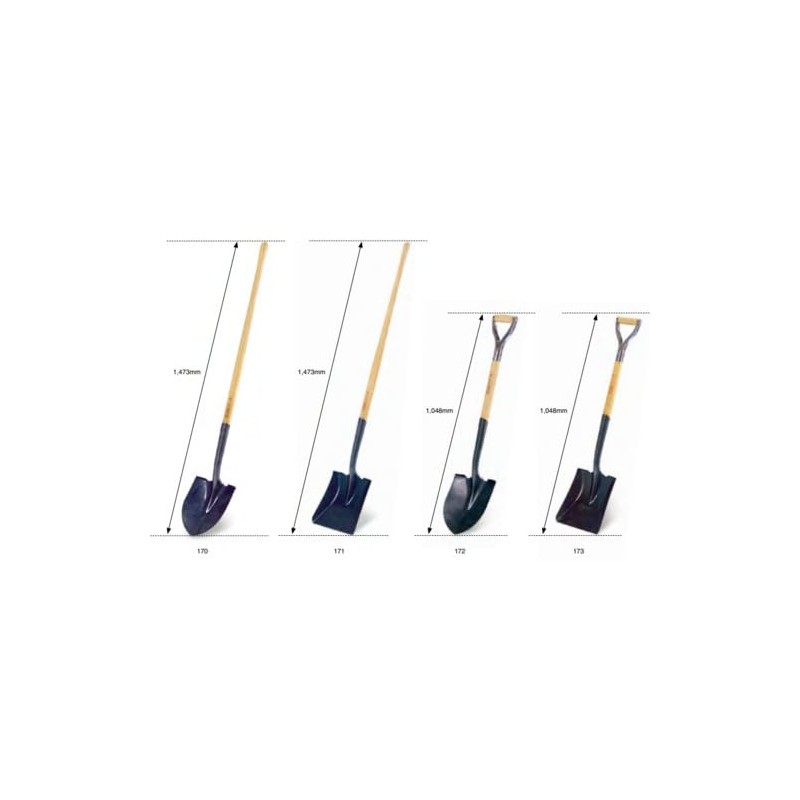 Ridgid 52300 170 Long Handle Round Point Shovel