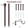 SMODBRODRE Curtain Rods for Window 32 to 62, Brown 5/8