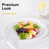 FOCUSLINE 10 Inch Clear Plastic Plates, 100 Count Disposable Heavy