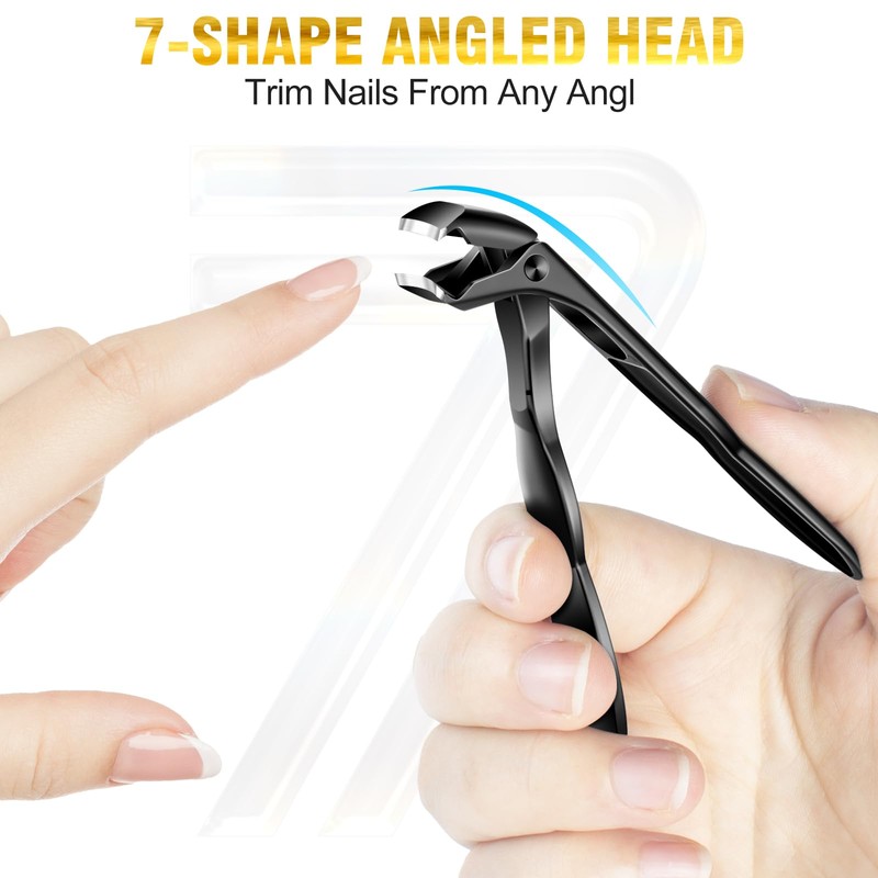 Toenail Clippers for Seniors Thick Nails, 2026 Angled Head Large