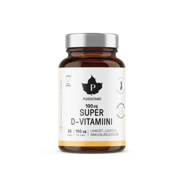 Puhdistamo Super Vitamin D 100 mikrog, 120 caps