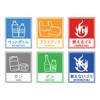 ROSIT Garbage Sorter Stickers Stickers Set of 6, 4.5 x