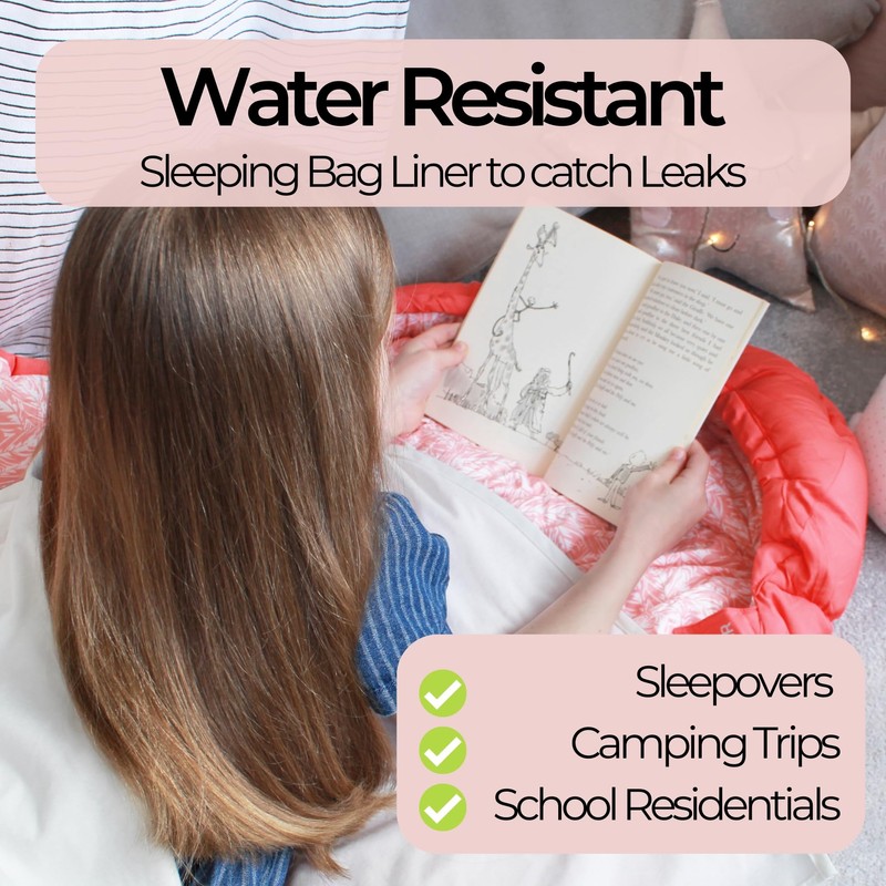 Hygge Sheets® 100% Waterproof Sleeping Bag Liner to Support Bedwetting