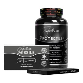 Proyectile+ 120 Cáps Y 2 Carteras De 10 Caps Missile Natural