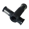 MotorToGo Black CNC Aluminum 7/8" Handlebar Open-End Rubber Gel Grips