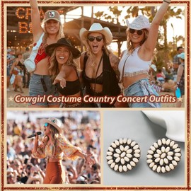 Western Stud Earrings for Women White Turquoise Earrings Boho Statement Earring Western Jewelry White Turquoise Jewelry for Women