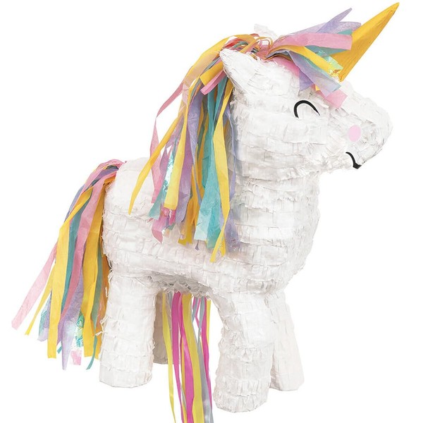 Unique Unique Vibrant Rainbow Unicorn 3D Pull Pinata - Perfect