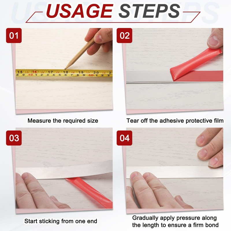 MECCANIXITY Gold Trim Peel and Stick, Self Adhesive Mirror Trim