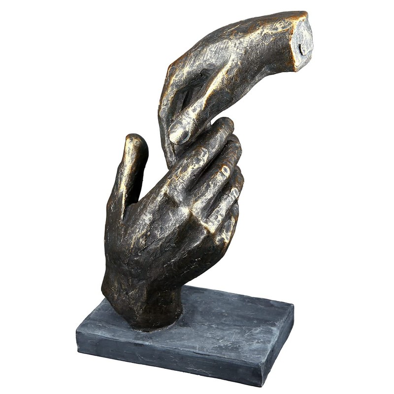 Casablanca Decorative Sculpture Helping Hand Made of Poly with Saying